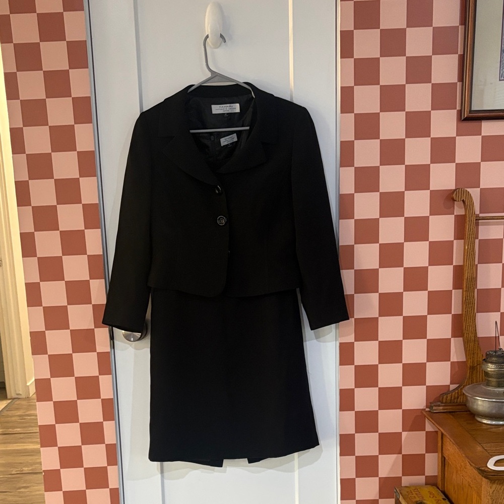 Classic Black Women's Skirt Suit